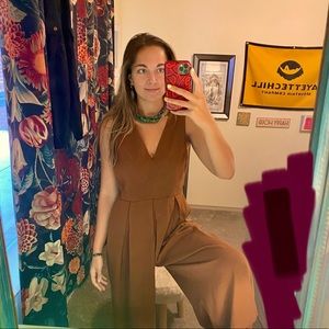 JOA Tannish Brown jumpsuit